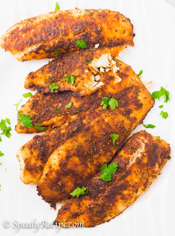 Oven Baked Blackened Tilapia Speedyrecipe Com