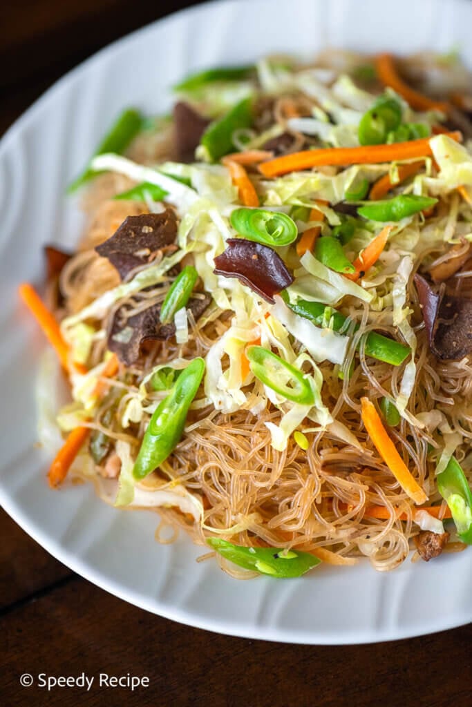 rice noodles with vegetables