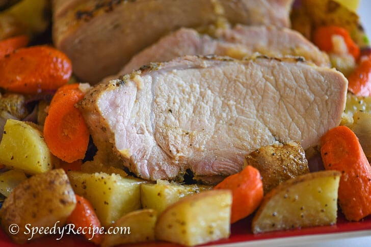 Roasted Pork Loin With Potato And Carrots Speedyrecipe Com