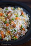 Bacon and Egg Fried Rice with Peas and Carrots