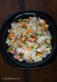 Bacon and Egg Fried Rice with Peas and Carrots Recipe
