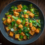 Crispy Tofu and Baby Bok Choy with Oyster Sauce