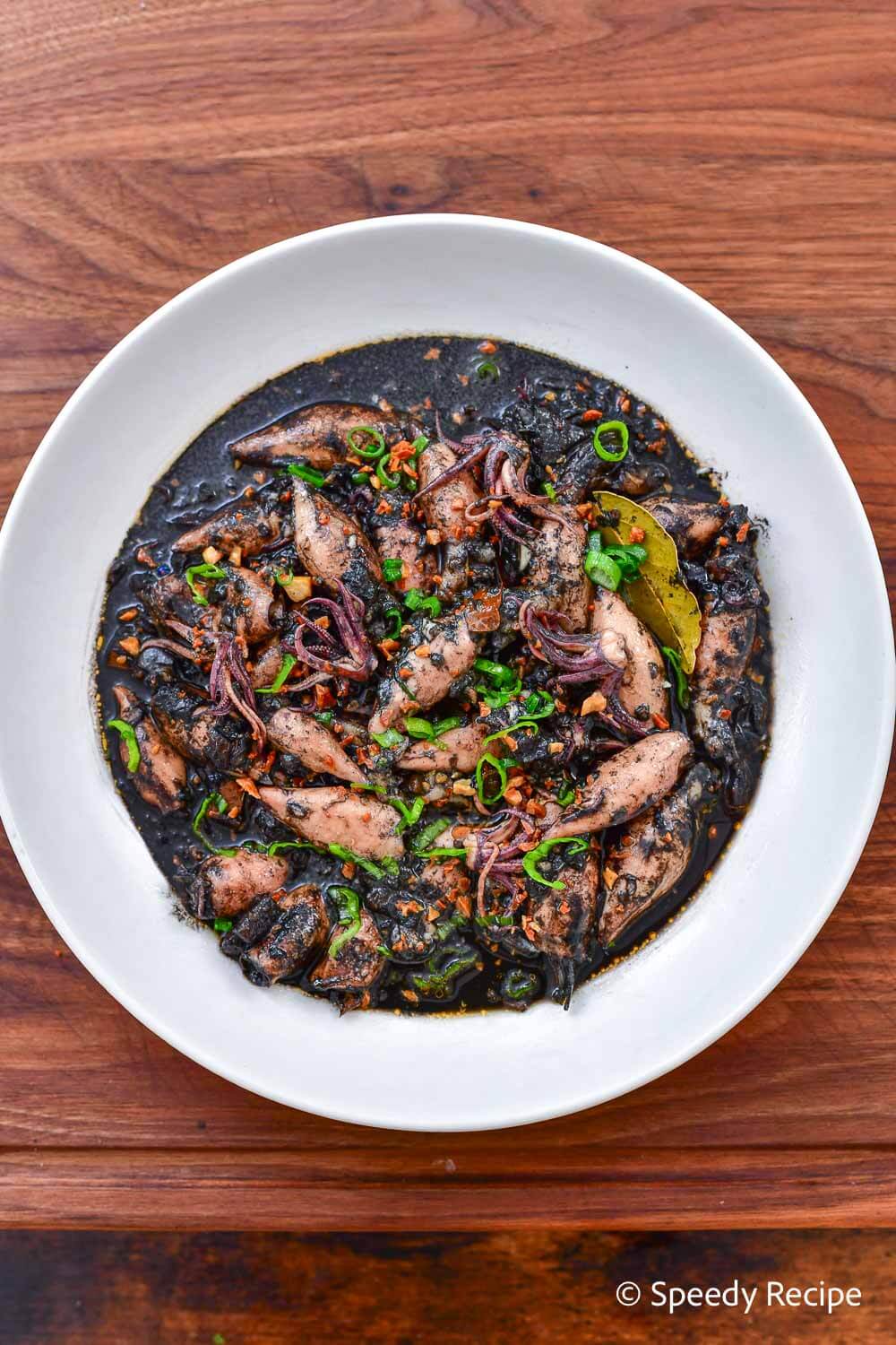 how to cook adobong pusit